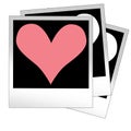 Heart shape made from photo frames, insert your photos vector Royalty Free Stock Photo