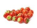 Heart shape made of strawberries Royalty Free Stock Photo