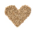 Heart shape made of sunflower seeds Royalty Free Stock Photo