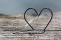 Heart Shape Made of Two Fish Hooks Royalty Free Stock Photo