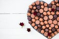 Heart Shape Made with Various Types of Chocolate Truffles