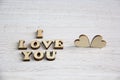 Heart shape from natural tree.Love theme concept with wooden hearts for Valentine`s background and love theme. Royalty Free Stock Photo