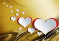 Heart shape on paper craft with egg Royalty Free Stock Photo