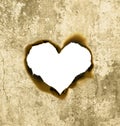 Heart shape parchment Royalty Free Stock Photo