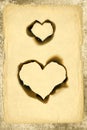 Heart shape parchment Royalty Free Stock Photo