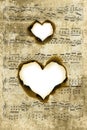 Heart shape parchment Royalty Free Stock Photo