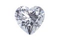 Heart shape real gemstone jewelry diamond isolated with clipping path. Royalty Free Stock Photo