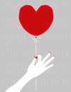 Heart Shape Red Balloon Royalty Free Stock Photo