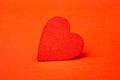 Heart shape on red color. Valentine concept and promise of love