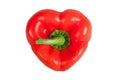heart shape red paprika isolated on white background Royalty Free Stock Photo