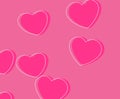 Heart shape red pink color illustration valentine