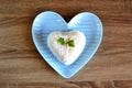 Heart shape rice in heart shape plate