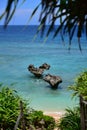 Heart shape rocks at the beach of Kouri Island, Okinawa