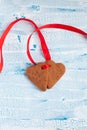 Heart shape Saint Valentine's gingerbread Cookies