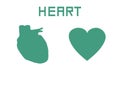 Heart shape sample design for medical.