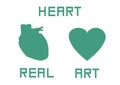 Heart shape sample design for medical.