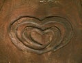 Heart shape in sandstone Royalty Free Stock Photo