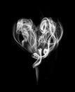 Heart shape smoke Royalty Free Stock Photo