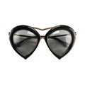 Heart Shape Sun Glasses on Transparent Background - Ai Generated Royalty Free Stock Photo