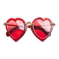 Heart Shape Sun Glasses on Transparent Background - Ai Generated Royalty Free Stock Photo