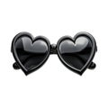 Heart Shape Sun Glasses on Transparent Background - Ai Generated Royalty Free Stock Photo