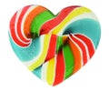 Heart shape of swirl lollipop Royalty Free Stock Photo