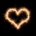 Heart shape symbol on a black background Royalty Free Stock Photo