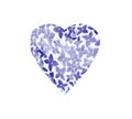 Heart shape symbol design. Colorful Hearts print with lilac for paper,textile,card. Valentines Day background. Royalty Free Stock Photo