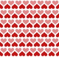 Heart shape symbol - red hearts seamless repeatable pattern texture