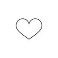 Heart shape thin line icon. Linear vector symbol