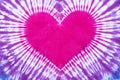 Heart shape tie dye pattern hand dyed abstract background.