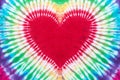 Heart shape tie dye pattern abstract texture background Royalty Free Stock Photo