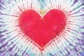 Heart shape tie dye pattern texture background Royalty Free Stock Photo