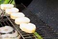 Heart shape toast on rack Royalty Free Stock Photo