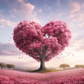 heart shape tree generated by AI tool