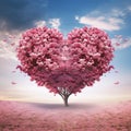 heart shape tree generated by AI tool