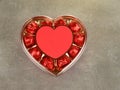Heart shape valentines chocolate dessert with blank space