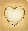 Heart shape vingette on photo paper Royalty Free Stock Photo