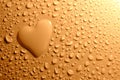 Heart shape with water drops Royalty Free Stock Photo