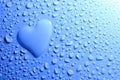 Heart shape with water drops Royalty Free Stock Photo