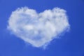 heart shape of white cloud on blue sky use for multipurpose natural background or backdrop Royalty Free Stock Photo