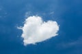 Heart shape white cloud