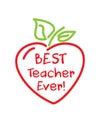 Teacher appreciation week apple heart