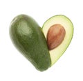 Heart shaped avocado fruit composition