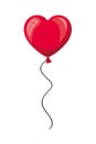 Heart shaped balloon isolated icon Royalty Free Stock Photo