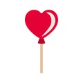 Heart shaped balloon isolated icon Royalty Free Stock Photo