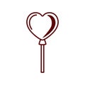 Heart shaped balloon isolated icon Royalty Free Stock Photo