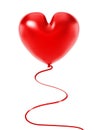 Heart shaped balloon isolated on white background. 3D illustration Royalty Free Stock Photo