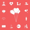 heart shaped balls icon. Detailed set of mother day icons. Premium graphic design. One of the collection icons for websites, web Royalty Free Stock Photo