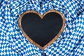 Heart shaped bavarian blackboard Royalty Free Stock Photo